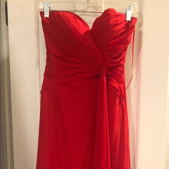Red formal dress size 0-2 - Picture 2 of 3